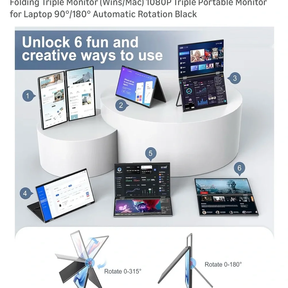 Black Laptop Screen Extender 15.6